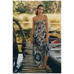 Delfi Collective | Floral Cut Out Halter Maxi Dress | NWT